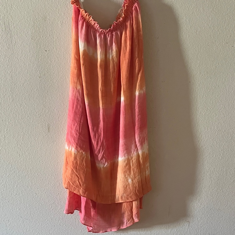 Ivanka Trump Orange and Pink Maxi Skirt